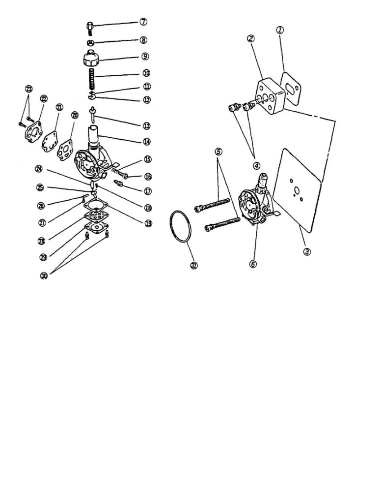Carburetor System Diagram and Parts List for ER-382K  Ryobi Hammer Drill