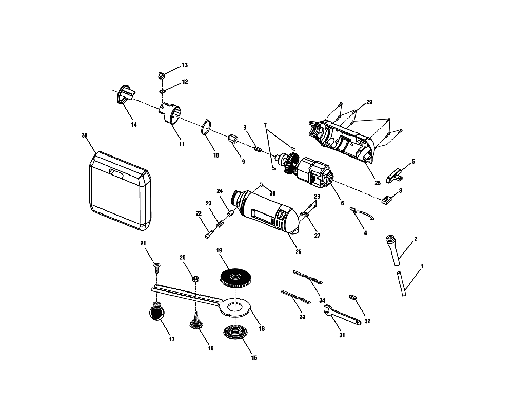 Fig-0 Diagram and Parts List for SS50  Ryobi Saw