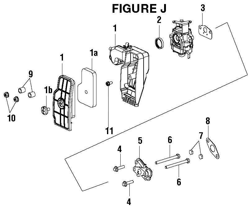 Figure J Diagram and Parts List for RYC I911 LP (Rev 01)(090930329)(2018-07) Ryobi Generator