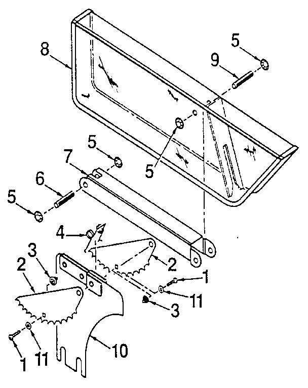 Blade guard assembly Diagram and Parts List for BT3000-1987  Ryobi Table Saw
