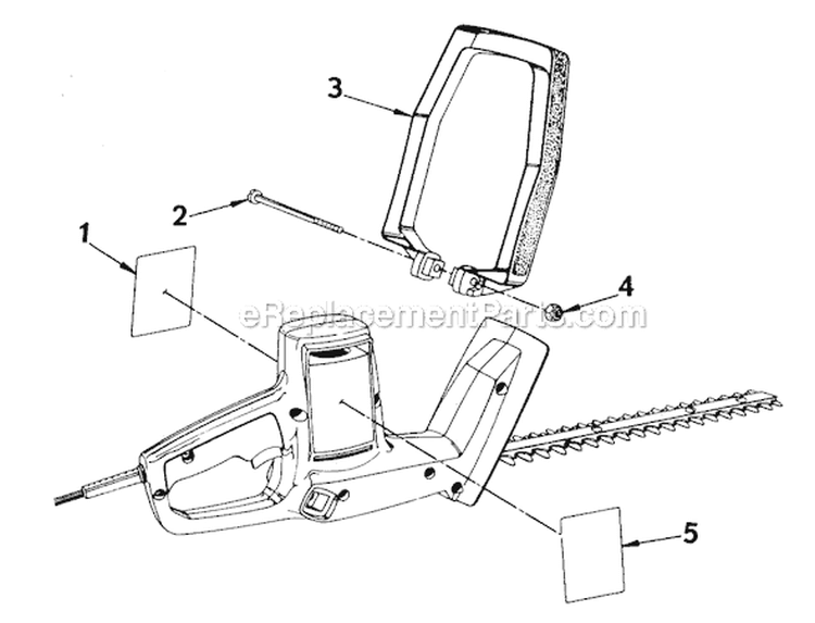 Page B Diagram and Parts List for HT622  Ryobi Hedge Trimmer