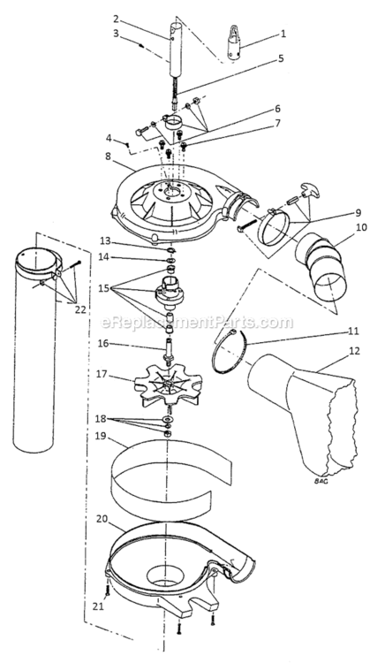 Page A Diagram and Parts List for IDC LV130 Ryobi Leaf Blower / Vacuum