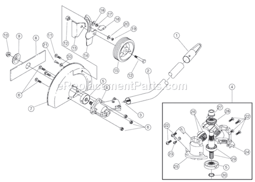 Page A Diagram and Parts List for LE720R 41AJLE-A054 Ryobi Edger