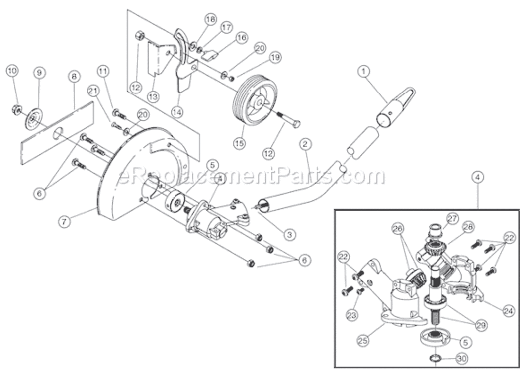 Page A Diagram and Parts List for LE720R 41AJLE-B054 Ryobi Edger