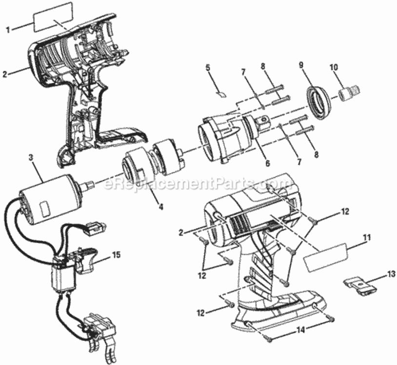 Page A Diagram and Parts List for NT18IW  Ryobi Impact Driver
