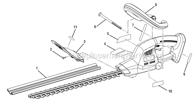 Page A Diagram and Parts List for P2603  Ryobi Hedge Trimmer