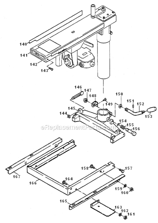 Page C Diagram and Parts List for RA-200  Ryobi Miter Saw