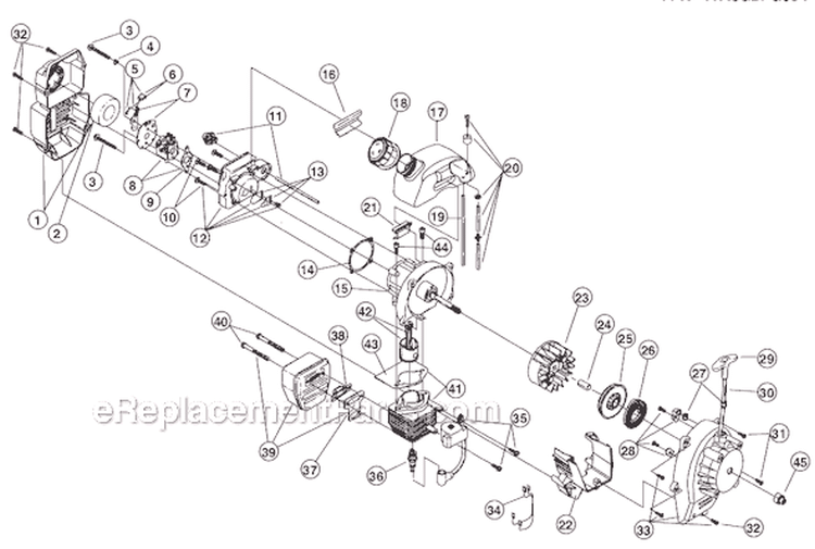 Page A Diagram and Parts List for RGBV3100 907171128 Ryobi Leaf Blower / Vacuum