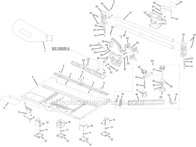 Page B Diagram and Parts List for RLS1351  Ryobi Circular Saw