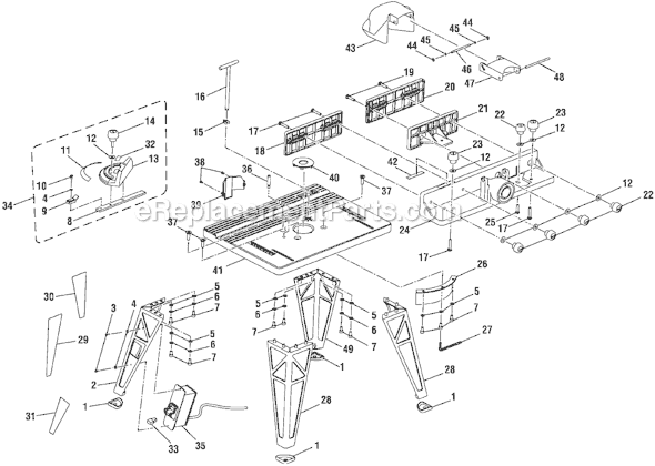 Page A Diagram and Parts List for RT102  Ryobi Router