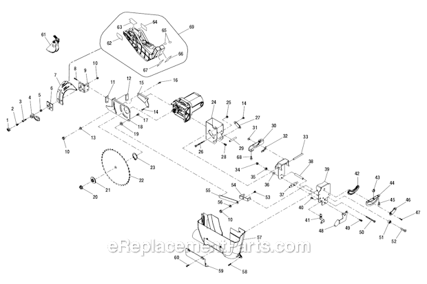 Page C Diagram and Parts List for RTS31  Ryobi Table Saw