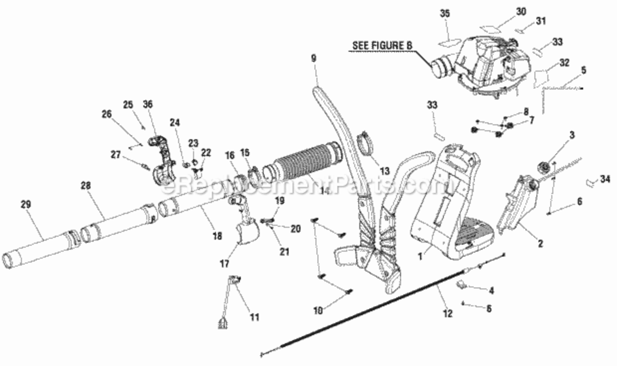Page A Diagram and Parts List for RY08420A  Ryobi Leaf Blower / Vacuum