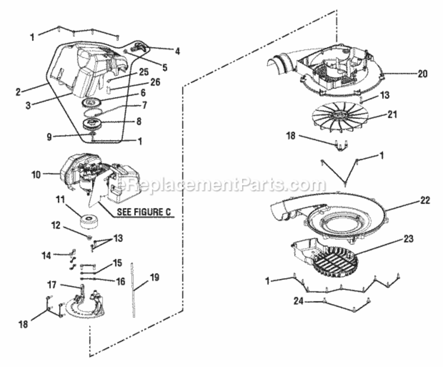 Page B Diagram and Parts List for RY08420A  Ryobi Leaf Blower / Vacuum