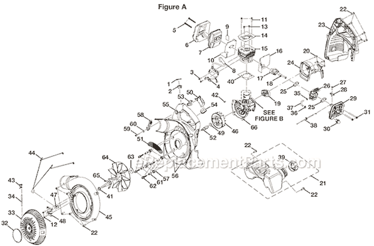 Page A Diagram and Parts List for RY08544  Ryobi Leaf Blower / Vacuum