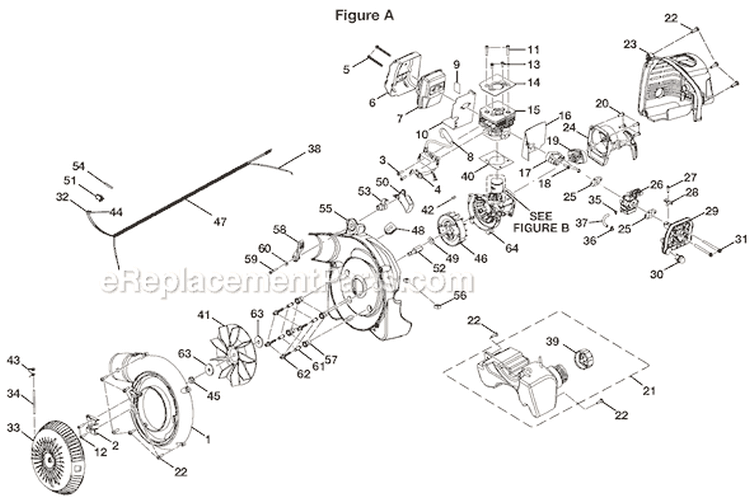 Page A Diagram and Parts List for RY08574  Ryobi Leaf Blower / Vacuum