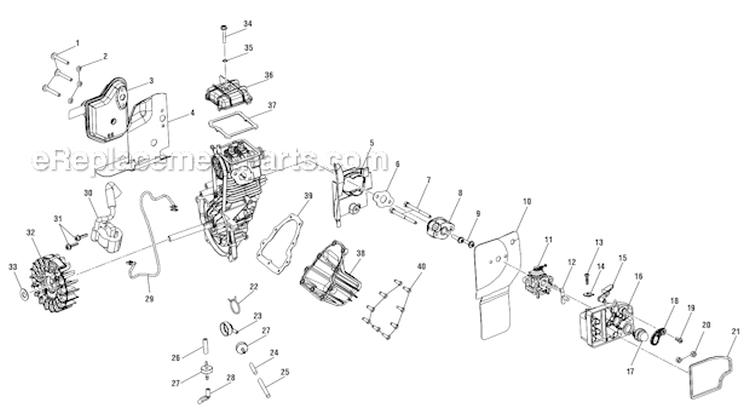 Page C Diagram and Parts List for RY09465  Ryobi Leaf Blower / Vacuum