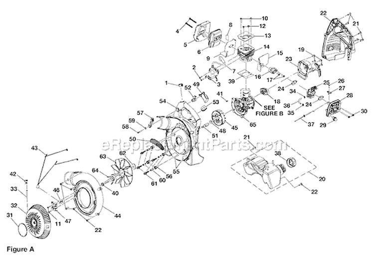 Page A Diagram and Parts List for RY09903  Ryobi Leaf Blower / Vacuum
