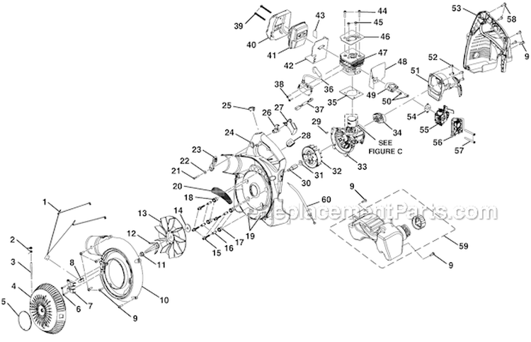 Page B Diagram and Parts List for RY09907  Ryobi Leaf Blower / Vacuum