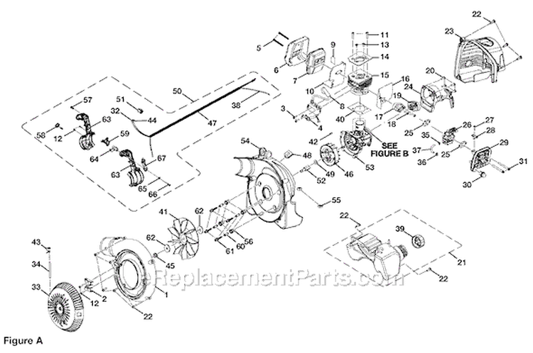 Page A Diagram and Parts List for RY09973  Ryobi Leaf Blower / Vacuum
