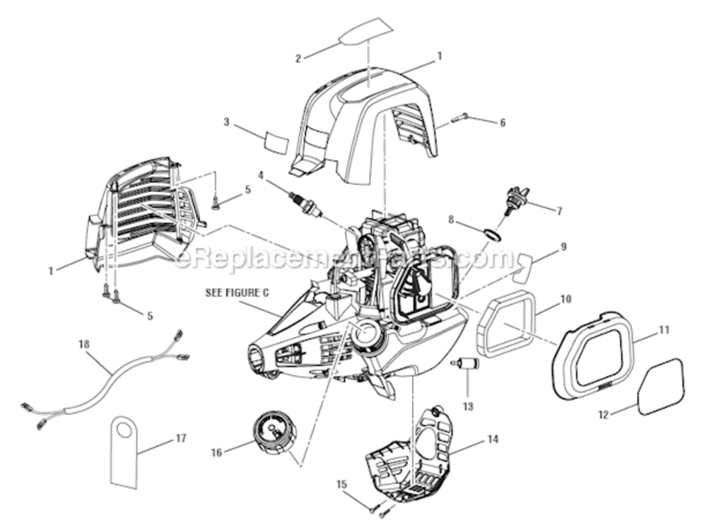 Page B Diagram and Parts List for RY13016  Ryobi Trimmer