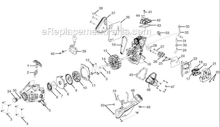 Page C Diagram and Parts List for RY13050  Ryobi Edger