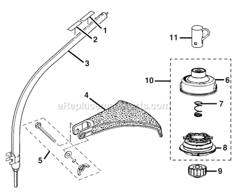 Page A Diagram and Parts List for RY15524  Ryobi Trimmer