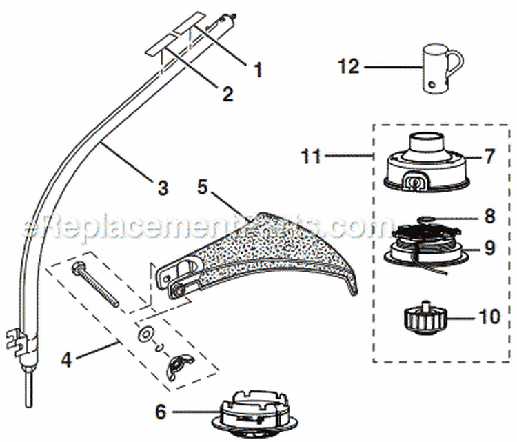 Page C Diagram and Parts List for RY26901  Ryobi Trimmer
