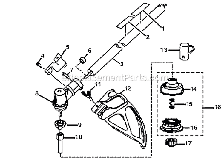 Page C Diagram and Parts List for RY28041  Ryobi Trimmer