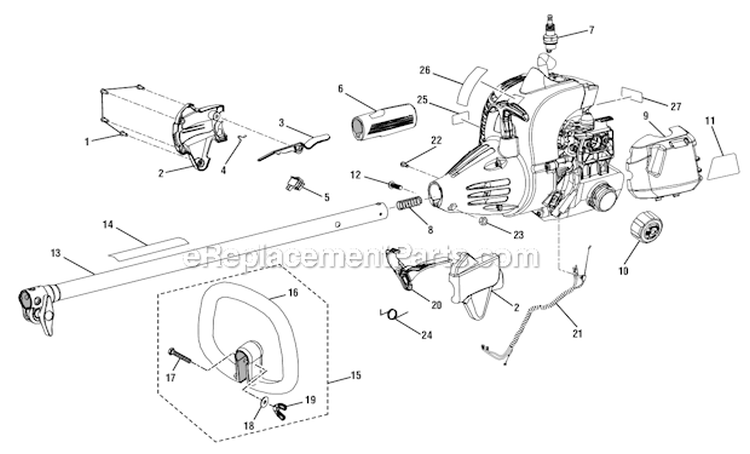 Page A Diagram and Parts List for RY28045  Ryobi Trimmer