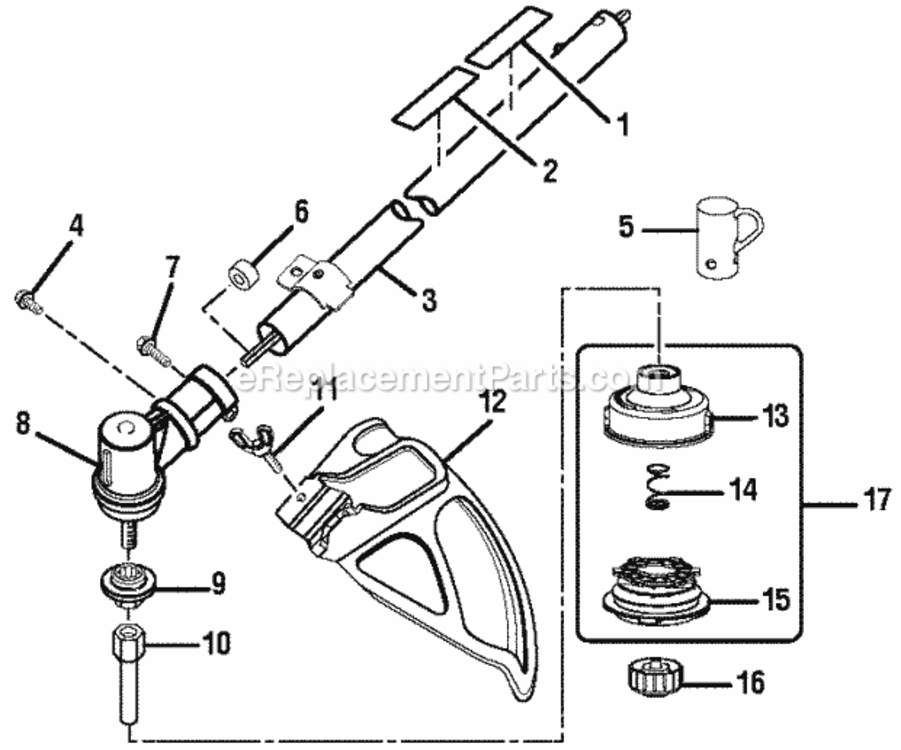 Page C Diagram and Parts List for RY28141  Ryobi Trimmer