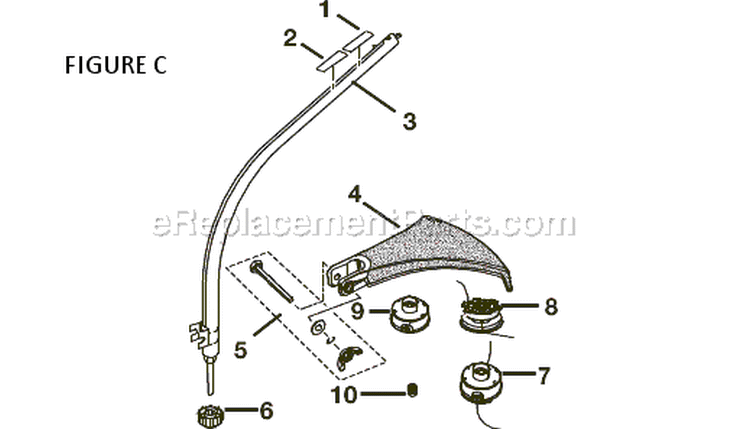 Page C Diagram and Parts List for RY30000B  Ryobi Trimmer