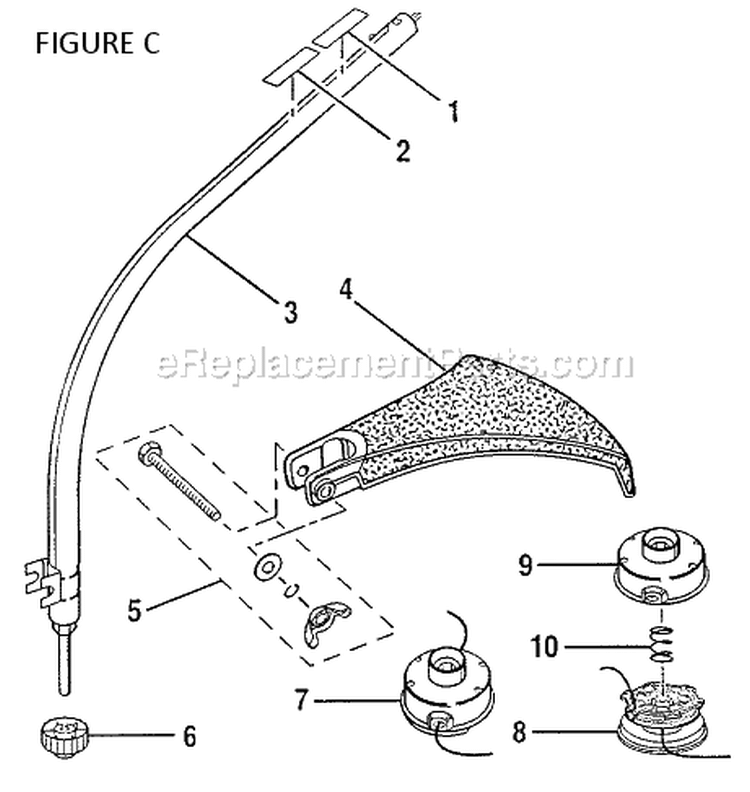 Page C Diagram and Parts List for RY30020  Ryobi Trimmer
