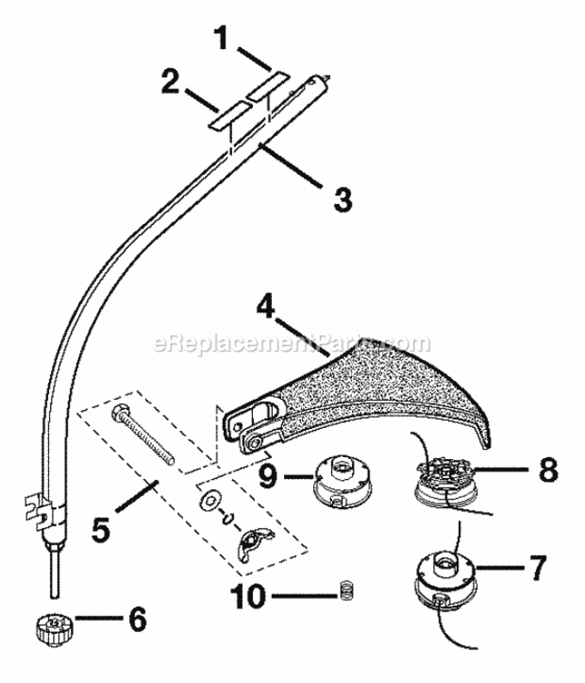Lower_Boom_Assembly Diagram and Parts List for RY30021A  Ryobi Trimmer