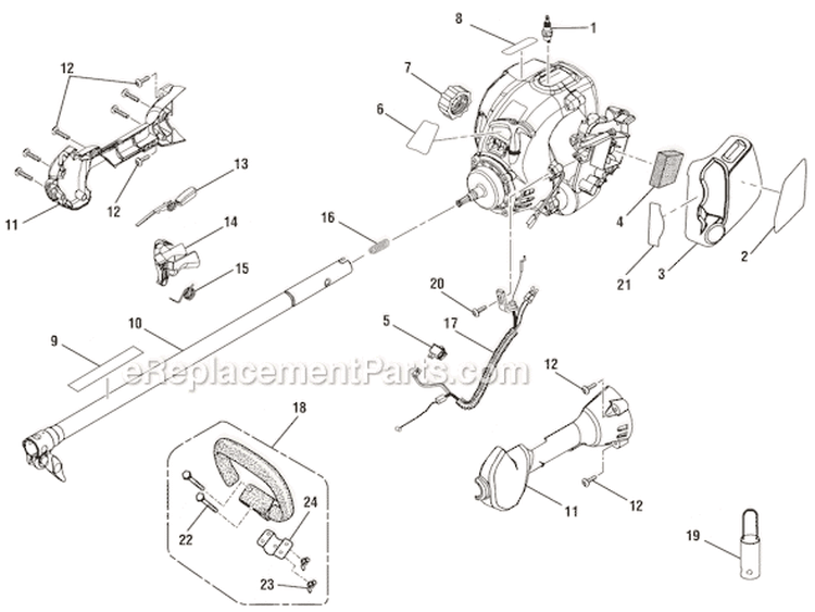 Page A Diagram and Parts List for RY30130  Ryobi Trimmer
