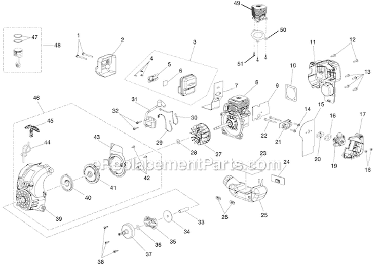 Page C Diagram and Parts List for RY30220A  Ryobi Trimmer