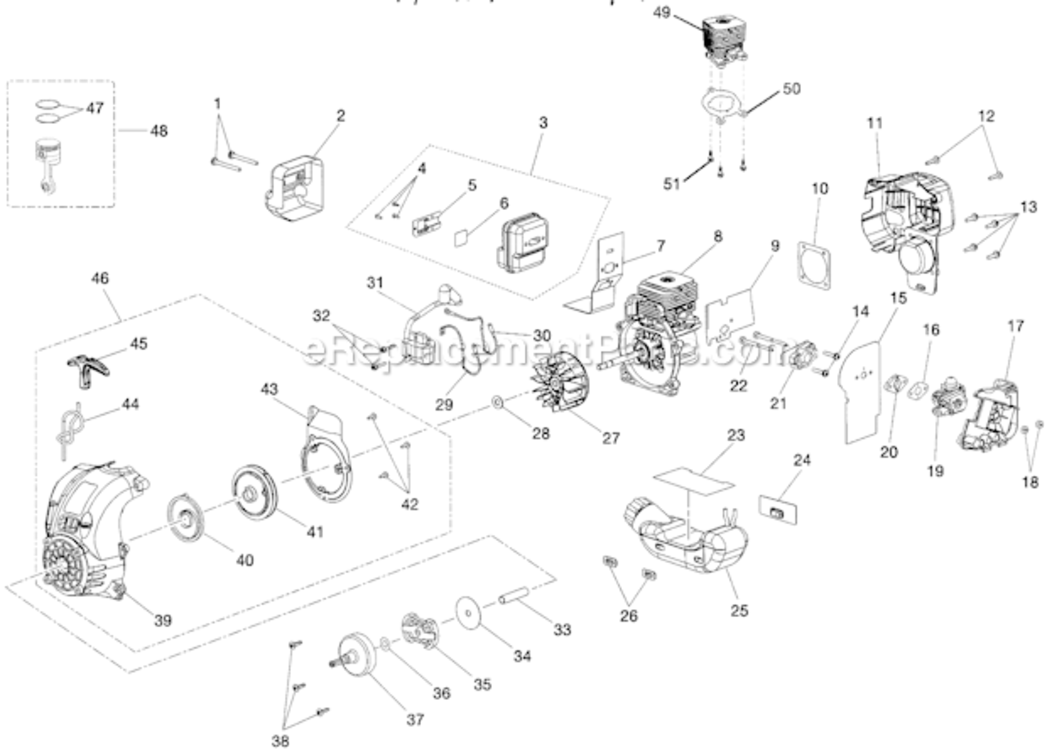 Page B Diagram and Parts List for RY30542  Ryobi Trimmer