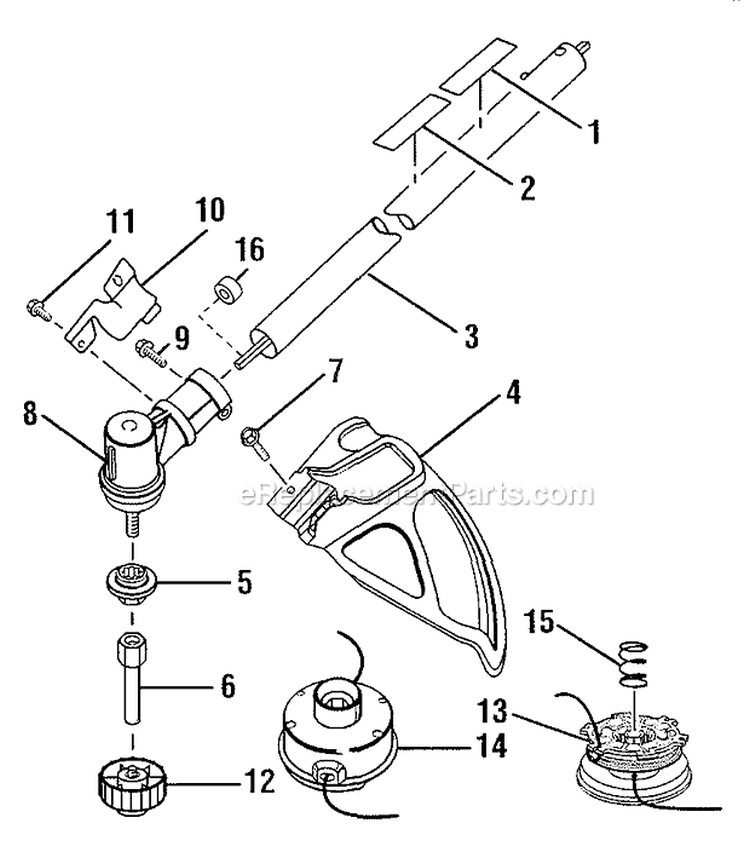 Page B Diagram and Parts List for RY30943  Ryobi Trimmer