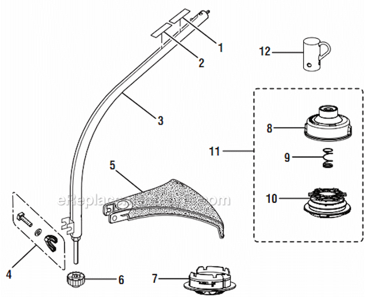 Page C Diagram and Parts List for RY34421  Ryobi Trimmer