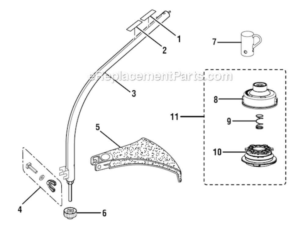 Page B Diagram and Parts List for RY34422  Ryobi Trimmer