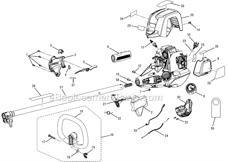 Page A Diagram and Parts List for RY34441  Ryobi Trimmer