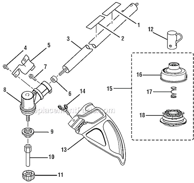 Figure C Diagram and Parts List for RY34442  Ryobi Trimmer