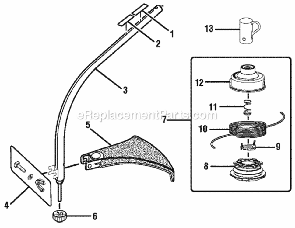 Page C Diagram and Parts List for RY34447  Ryobi Trimmer