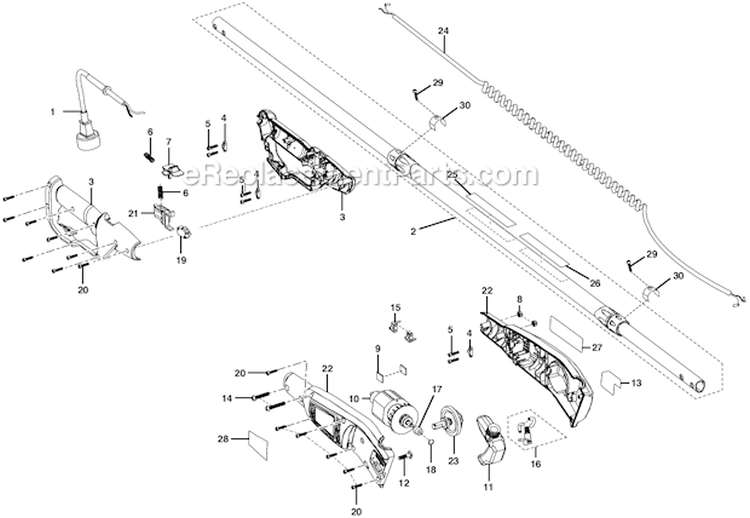 Page B Diagram and Parts List for RY43160  Ryobi Pole Saw