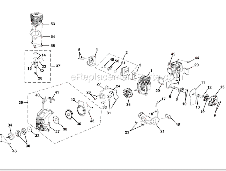 Page D Diagram and Parts List for RY52001  Ryobi Trimmer