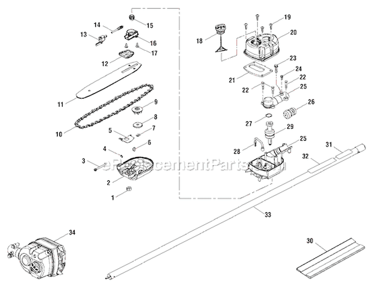 Page B Diagram and Parts List for RY52002  Ryobi Trimmer