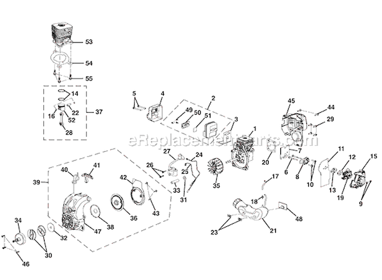 Page C Diagram and Parts List for RY52003A  Ryobi Pole Saw