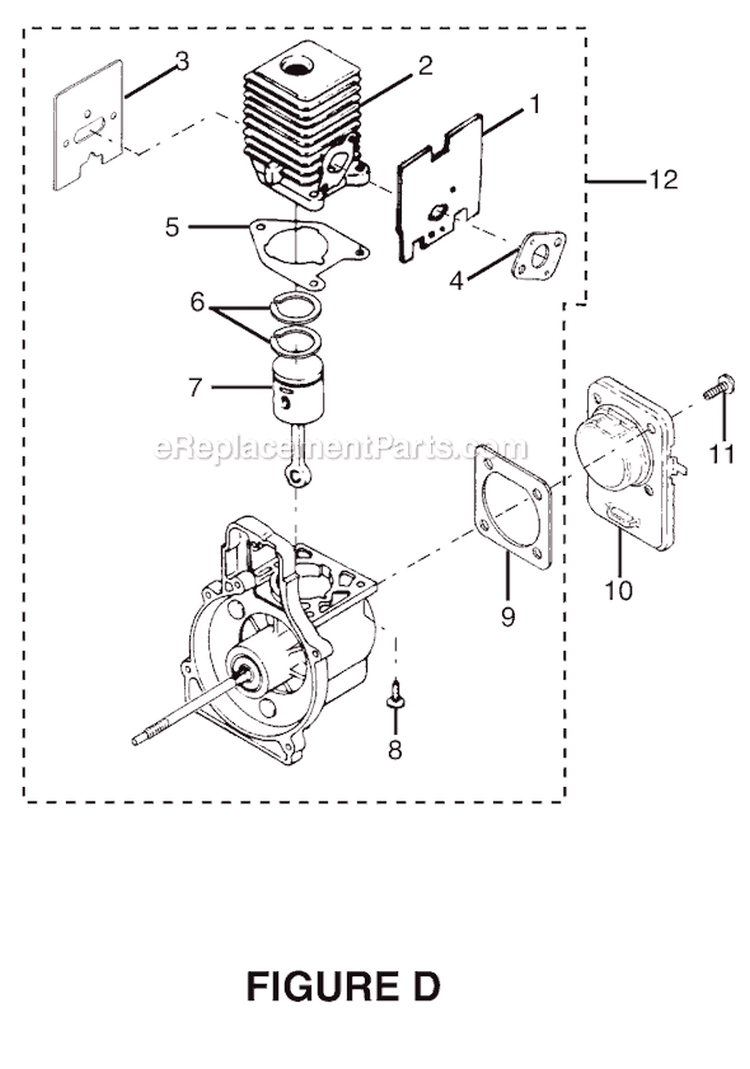 Page D Diagram and Parts List for RY70101A  Ryobi Trimmer