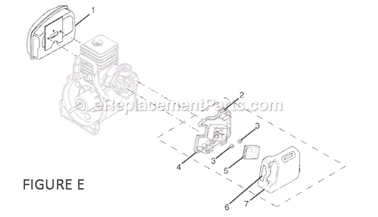 Page E Diagram and Parts List for RY70101A  Ryobi Trimmer