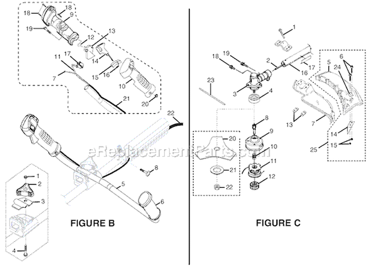Page B Diagram and Parts List for RY70107  Ryobi Trimmer