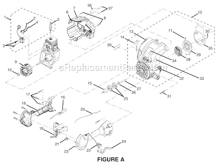 Page A Diagram and Parts List for RY70113  Ryobi Trimmer
